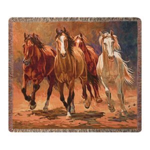 Hoofbeats & Heartbeats Tapestry Throw