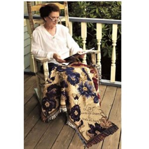 Lap Blanket - Floral Sentiment Tapestry