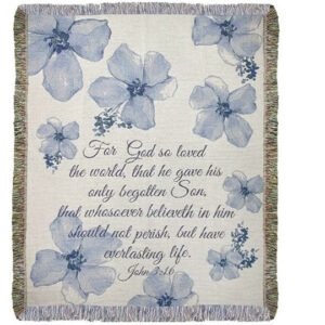 For God Loved the World Tapestry Throw