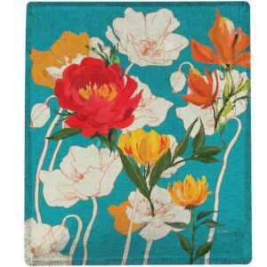 Blue Poppy Lightweight Throw
