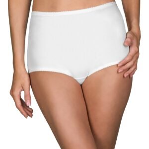 Silky Panties with Cotton Panel- White