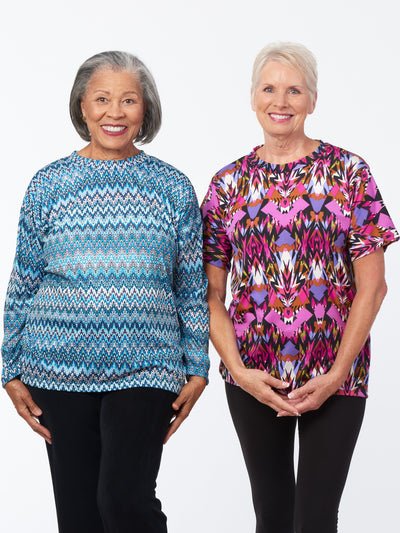 Back-Snap Short Sleeve Printed Tees - Image 2