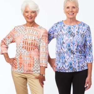 Back-Wrap Printed Top