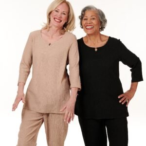 Crinkle 3/4 Sleeve Top