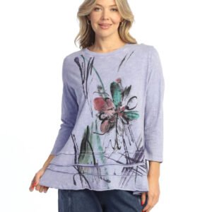 Mineral Wash Printed Ruffle Adaptive Tunic