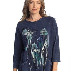Mineral Wash Printed Pocket Tunic