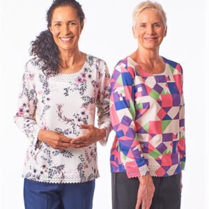 Long Sleeve Printed Laser Tops