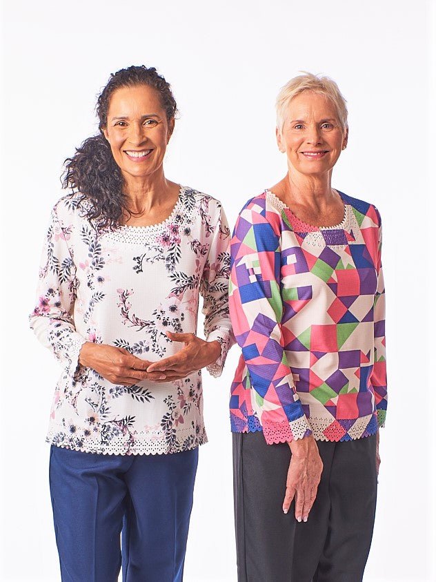 Long Sleeve Printed Laser Tops