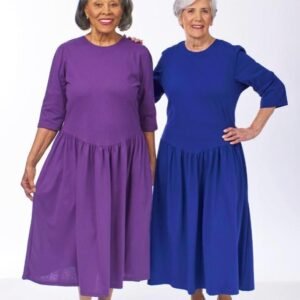 Solid Color Drop Waist Dress