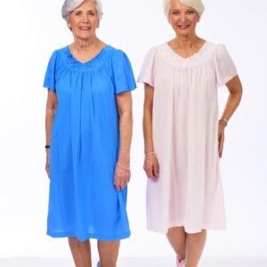 Adaptive Back Snap Rose Nightgown