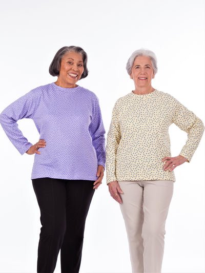 Back-Snap Long Sleeve Printed Tees - Image 2